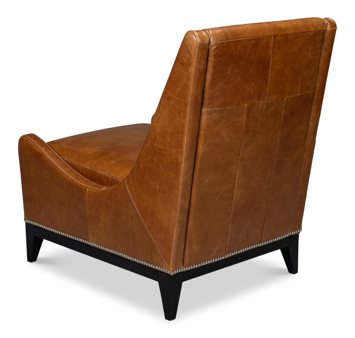 American Home Furniture | Sarreid - Brandy Accent Chair - Cuba Brown