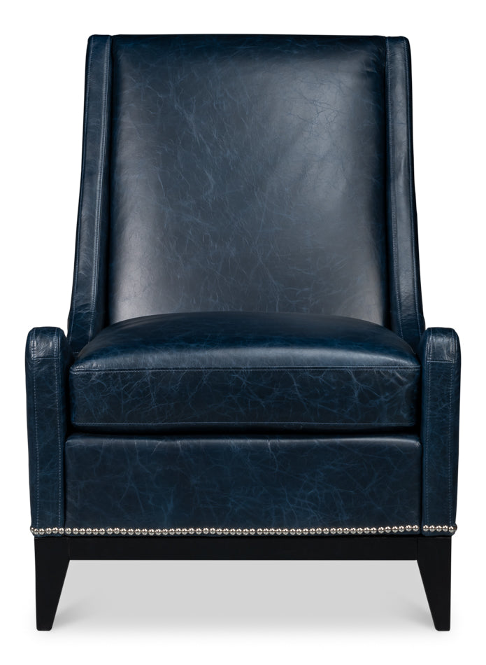 American Home Furniture | Sarreid - Brandy Accent Chair - Chateau Blue