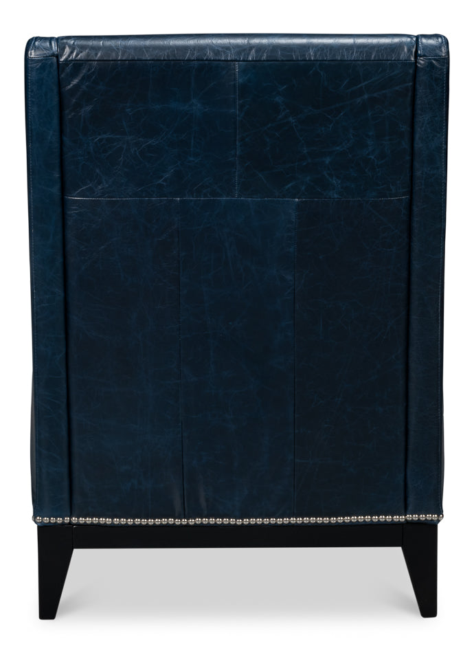 American Home Furniture | Sarreid - Brandy Accent Chair - Chateau Blue