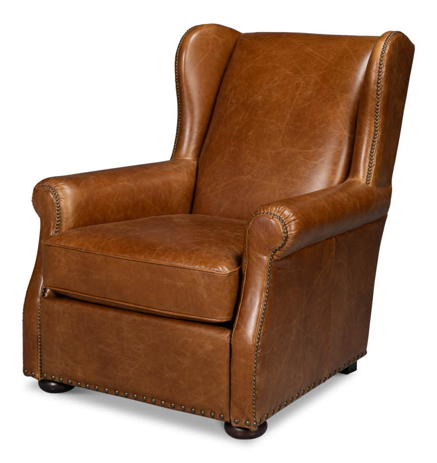 American Home Furniture | Sarreid - London Dry Accent Chair - Cuba Brown