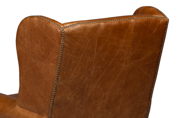 American Home Furniture | Sarreid - London Dry Accent Chair - Cuba Brown