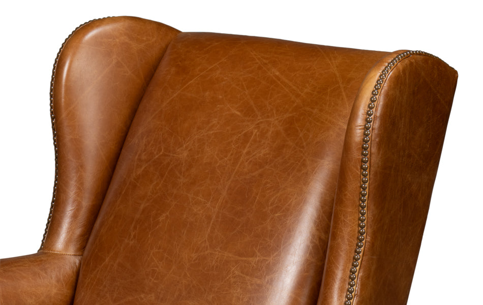 American Home Furniture | Sarreid - London Dry Accent Chair - Cuba Brown