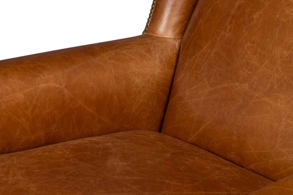 American Home Furniture | Sarreid - London Dry Accent Chair - Cuba Brown