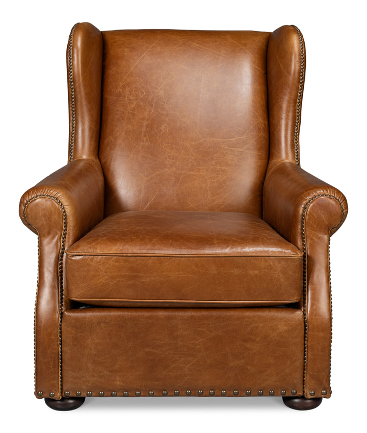 American Home Furniture | Sarreid - London Dry Accent Chair - Cuba Brown