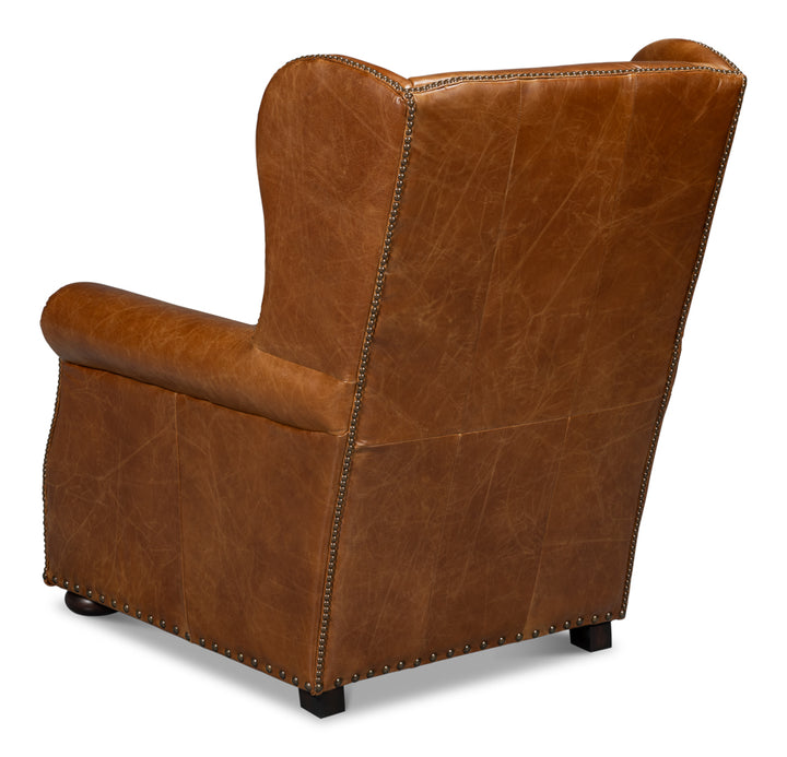 American Home Furniture | Sarreid - London Dry Accent Chair - Cuba Brown