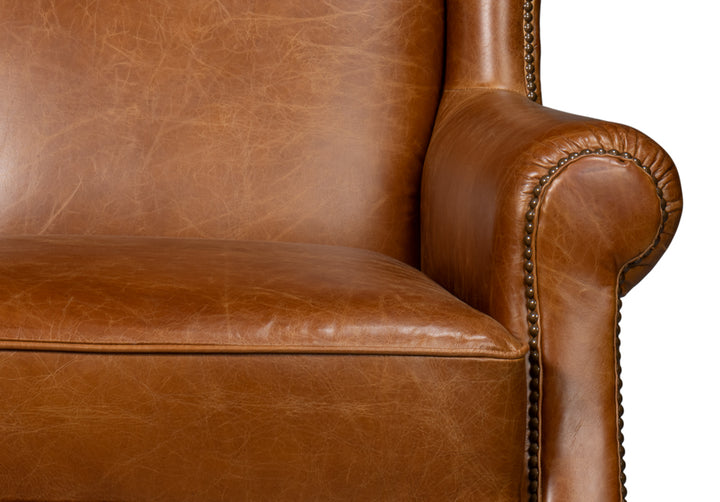 American Home Furniture | Sarreid - London Dry Accent Chair - Cuba Brown