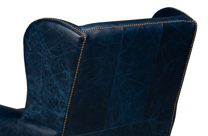 American Home Furniture | Sarreid - London Dry Accent Chair - Chateau Blue