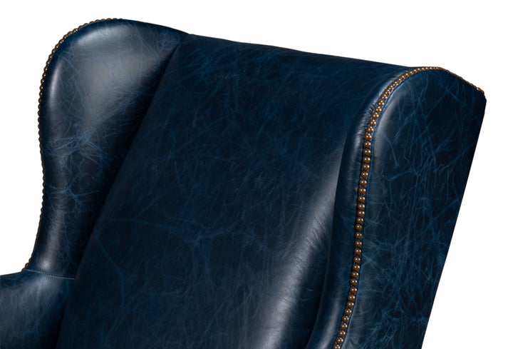 American Home Furniture | Sarreid - London Dry Accent Chair - Chateau Blue