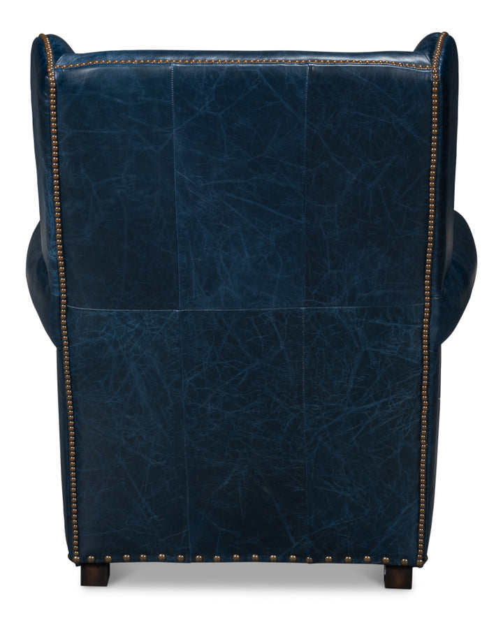 American Home Furniture | Sarreid - London Dry Accent Chair - Chateau Blue