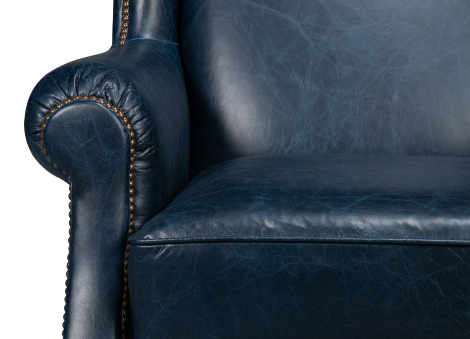 American Home Furniture | Sarreid - London Dry Accent Chair - Chateau Blue