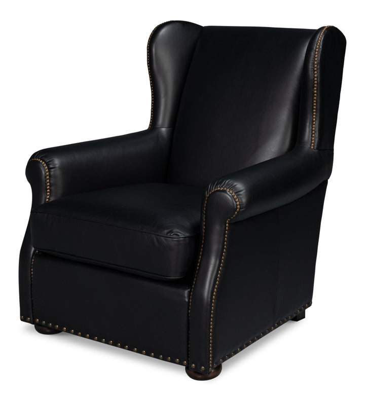 American Home Furniture | Sarreid - London Dry Accent Chair - Onyx Black