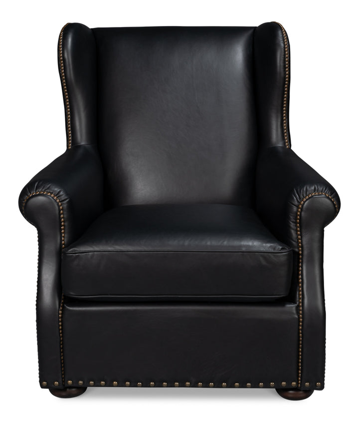 American Home Furniture | Sarreid - London Dry Accent Chair - Onyx Black