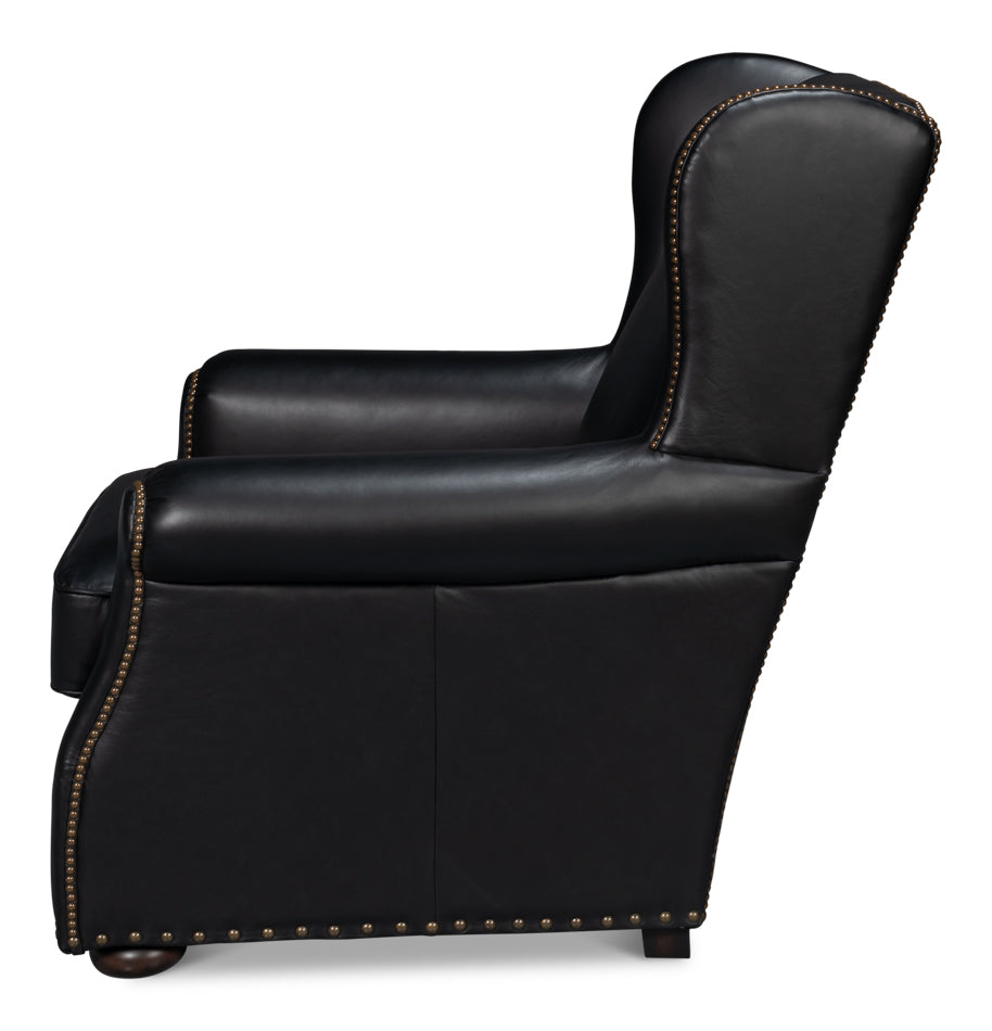 American Home Furniture | Sarreid - London Dry Accent Chair - Onyx Black