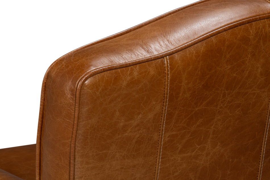 American Home Furniture | Sarreid - Elite French Club Swivel Chair Cuba Brn 