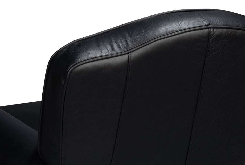 American Home Furniture | Sarreid - Elite French Club Swivel Chair - Black