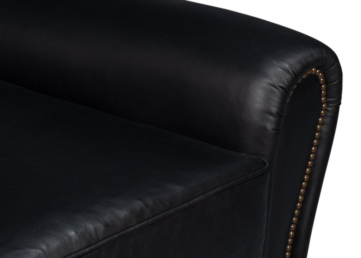 American Home Furniture | Sarreid - Elite French Club Swivel Chair - Black