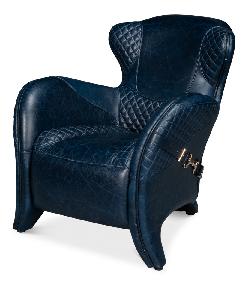 American Home Furniture | Sarreid - Hera Arm Chair - Chateau Blue