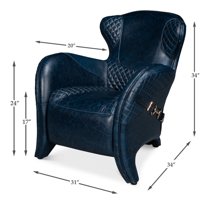 American Home Furniture | Sarreid - Hera Arm Chair - Chateau Blue