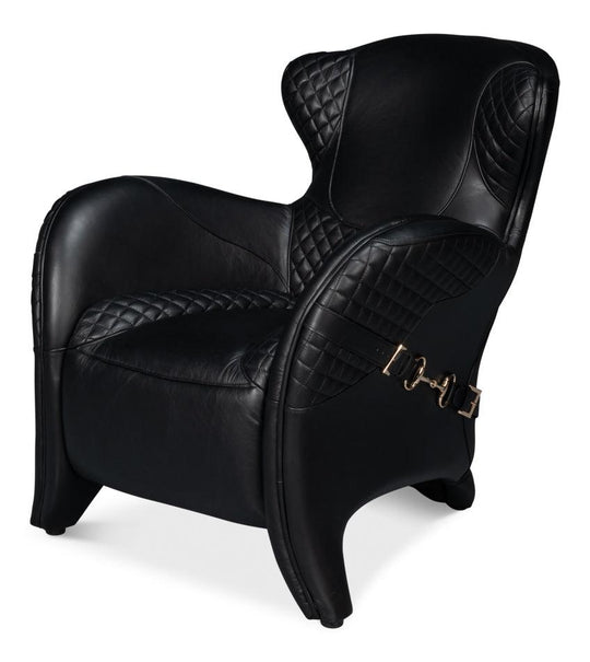 Sarreid Hera Arm Chair - Onyx Black ACCENT + LOUNGE CHAIRS