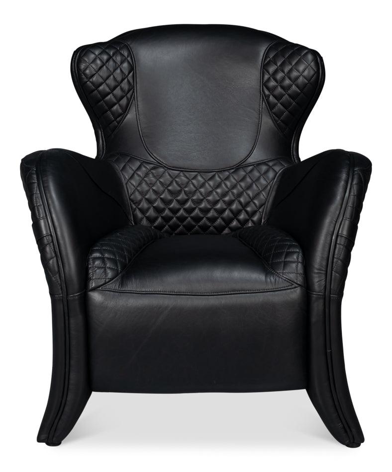 Sarreid Hera Arm Chair - Onyx Black ACCENT + LOUNGE CHAIRS