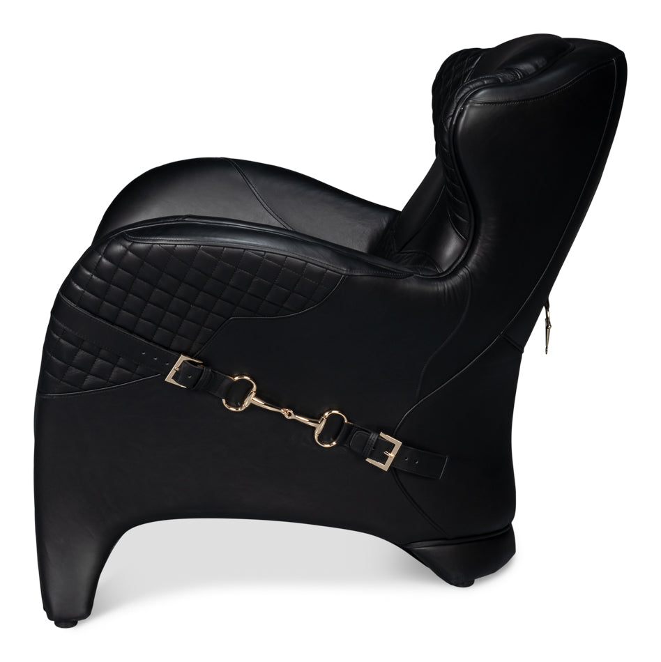 American Home Furniture | Sarreid - Hera Arm Chair - Onyx Black