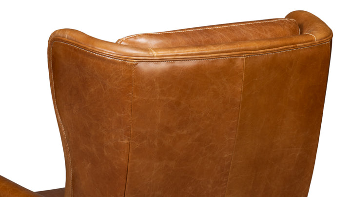 American Home Furniture | Sarreid - Elite Wing Lounge Chair - Cuba Brown