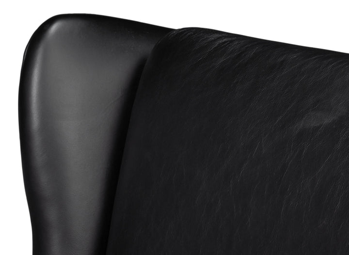 American Home Furniture | Sarreid - Elite Wing Lounge Chair - Onyx Black