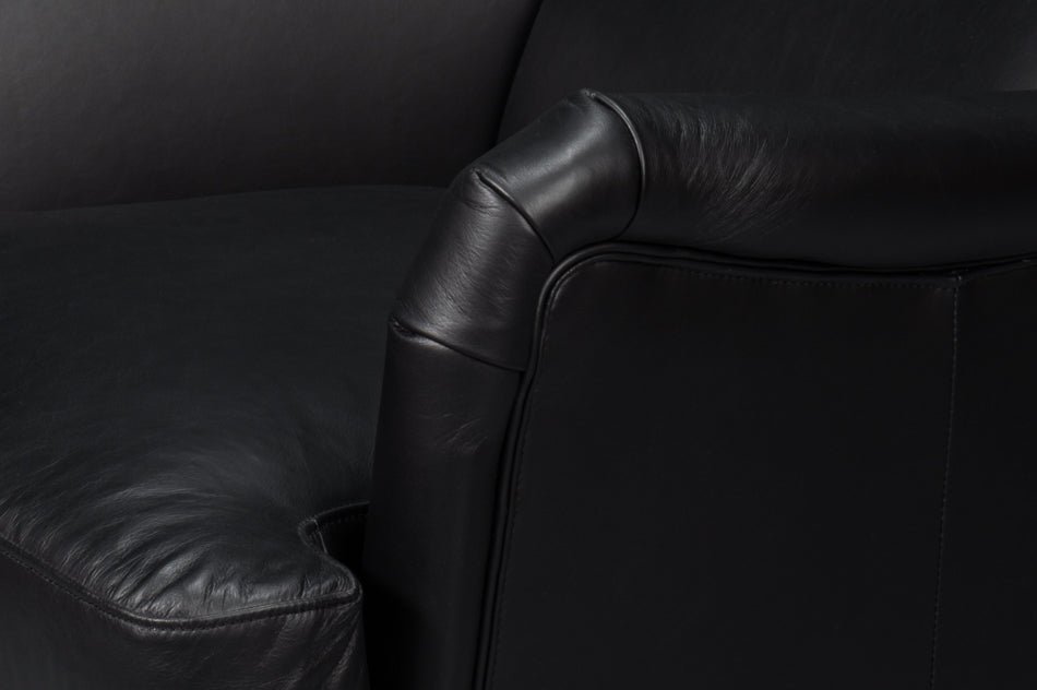 American Home Furniture | Sarreid - Elite Wing Lounge Chair - Onyx Black