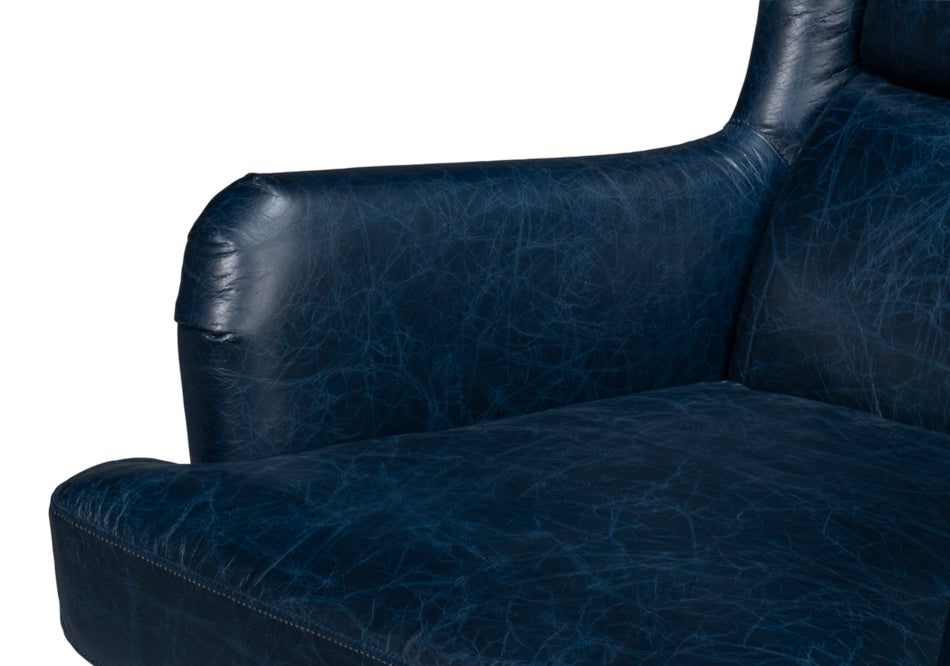 American Home Furniture | Sarreid - Elite Wing Lounge Chair - Chateau Blue