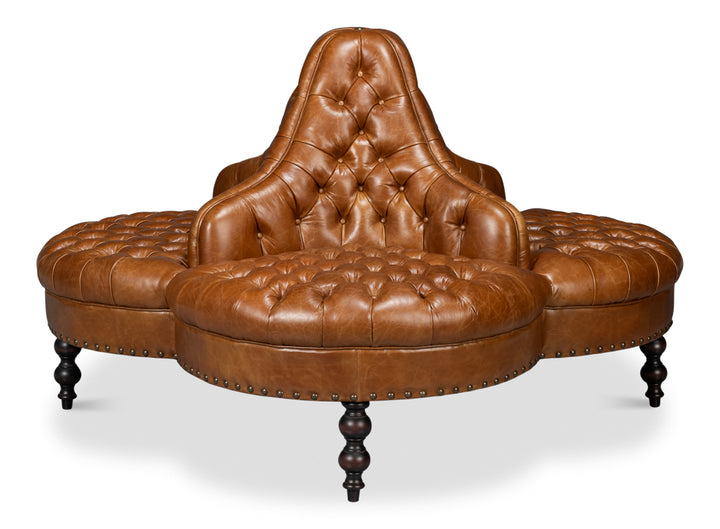 American Home Furniture | Sarreid - Lobby Sofa - Cuba Brown