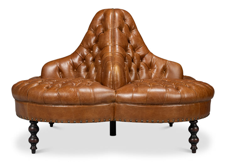 American Home Furniture | Sarreid - Lobby Sofa - Cuba Brown