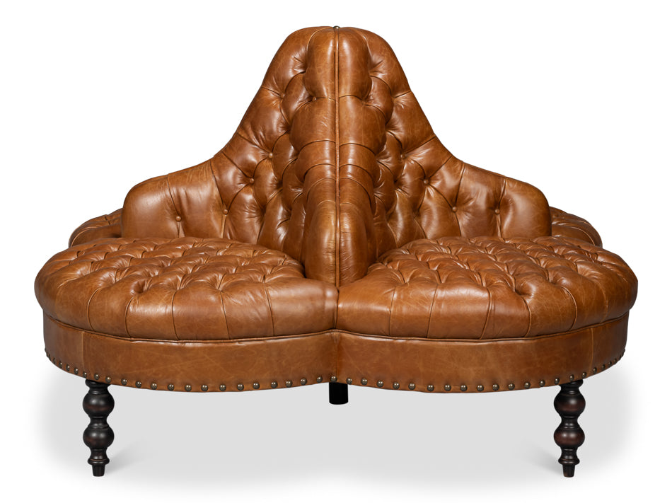 American Home Furniture | Sarreid - Lobby Sofa - Cuba Brown