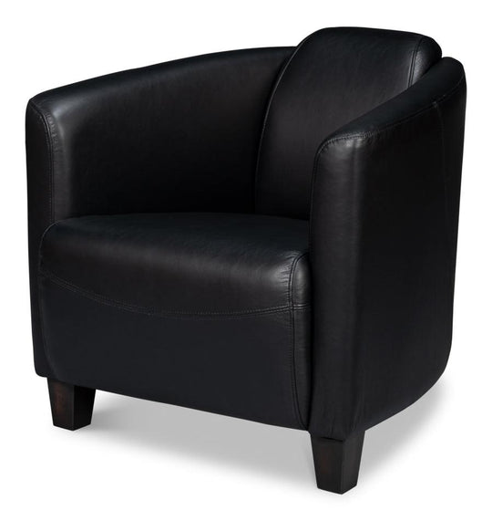 Sarreid Mandy Arm Chair - Onyx Black ACCENT + LOUNGE CHAIRS