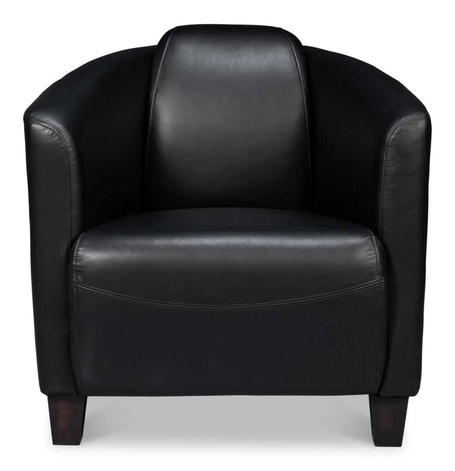 Sarreid Mandy Arm Chair - Onyx Black ACCENT + LOUNGE CHAIRS