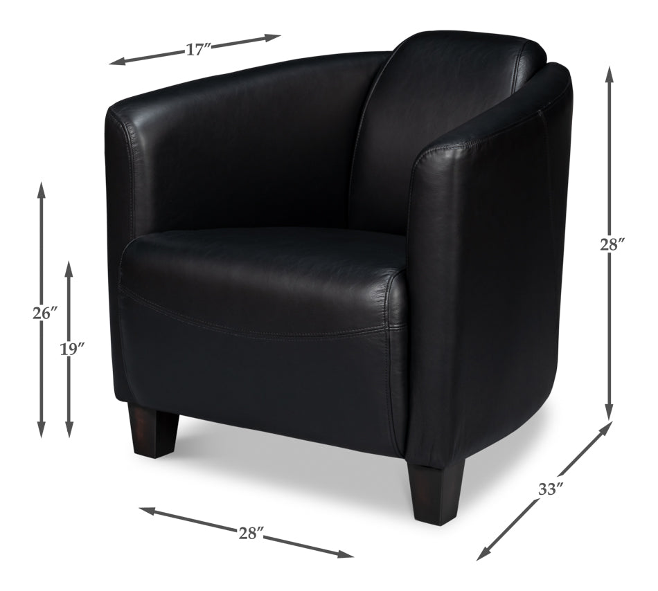 American Home Furniture | Sarreid - Mandy Arm Chair - Onyx Black