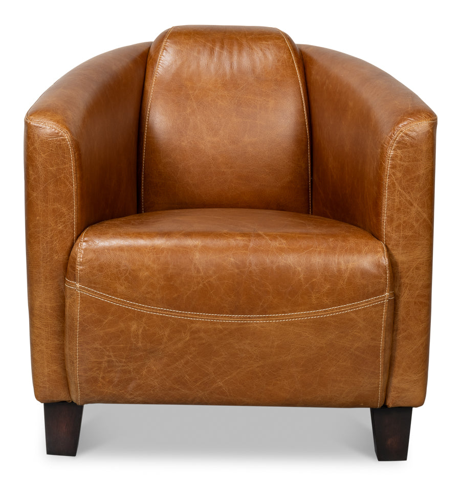 American Home Furniture | Sarreid - Mandy Arm Chair - Cuba Brown