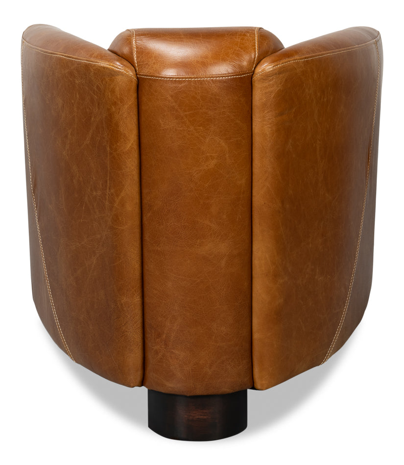 American Home Furniture | Sarreid - Mandy Arm Chair - Cuba Brown