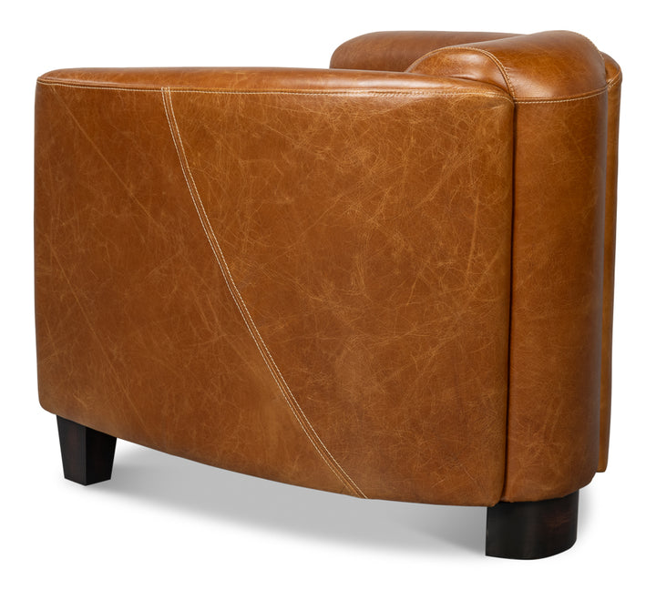 American Home Furniture | Sarreid - Mandy Arm Chair - Cuba Brown