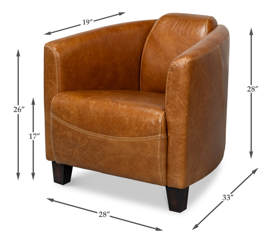 American Home Furniture | Sarreid - Mandy Arm Chair - Cuba Brown