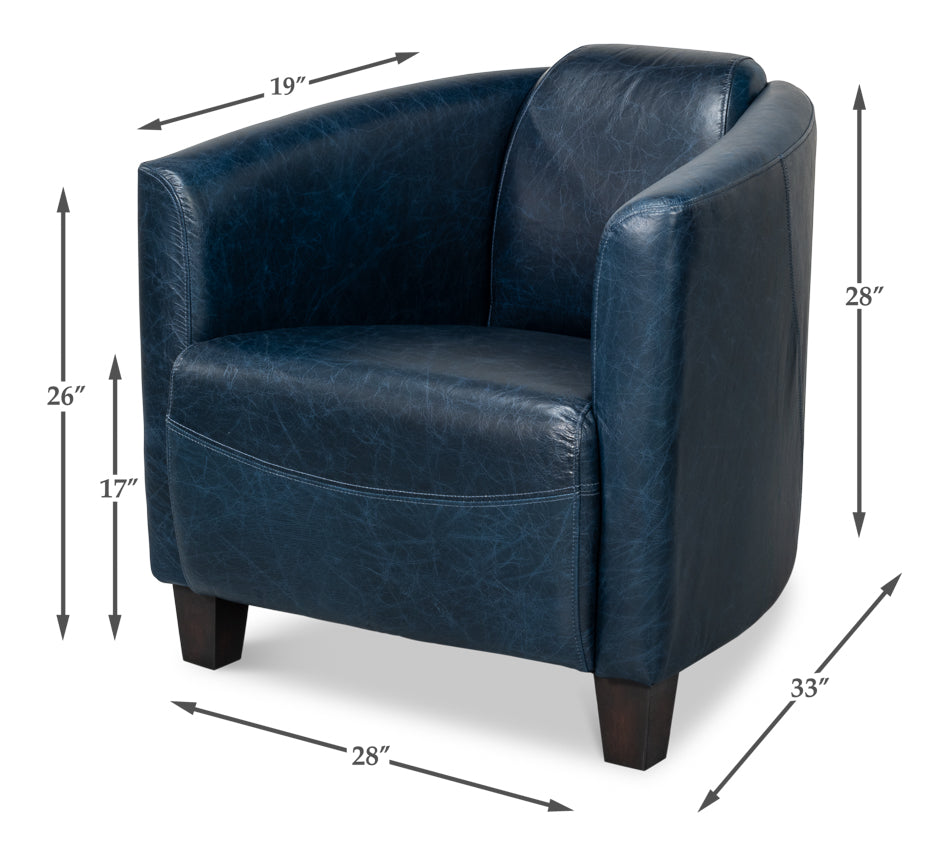 American Home Furniture | Sarreid - Mandy Arm Chair - Chateau Blue