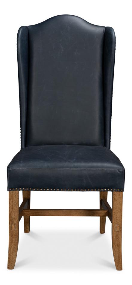 Sarreid Mercado High Back Dining Chair Blue - Set of 2 DINING CHAIRS