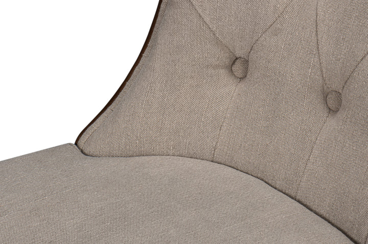 American Home Furniture | Sarreid - Lyra Side Chair - Fabric & Leather