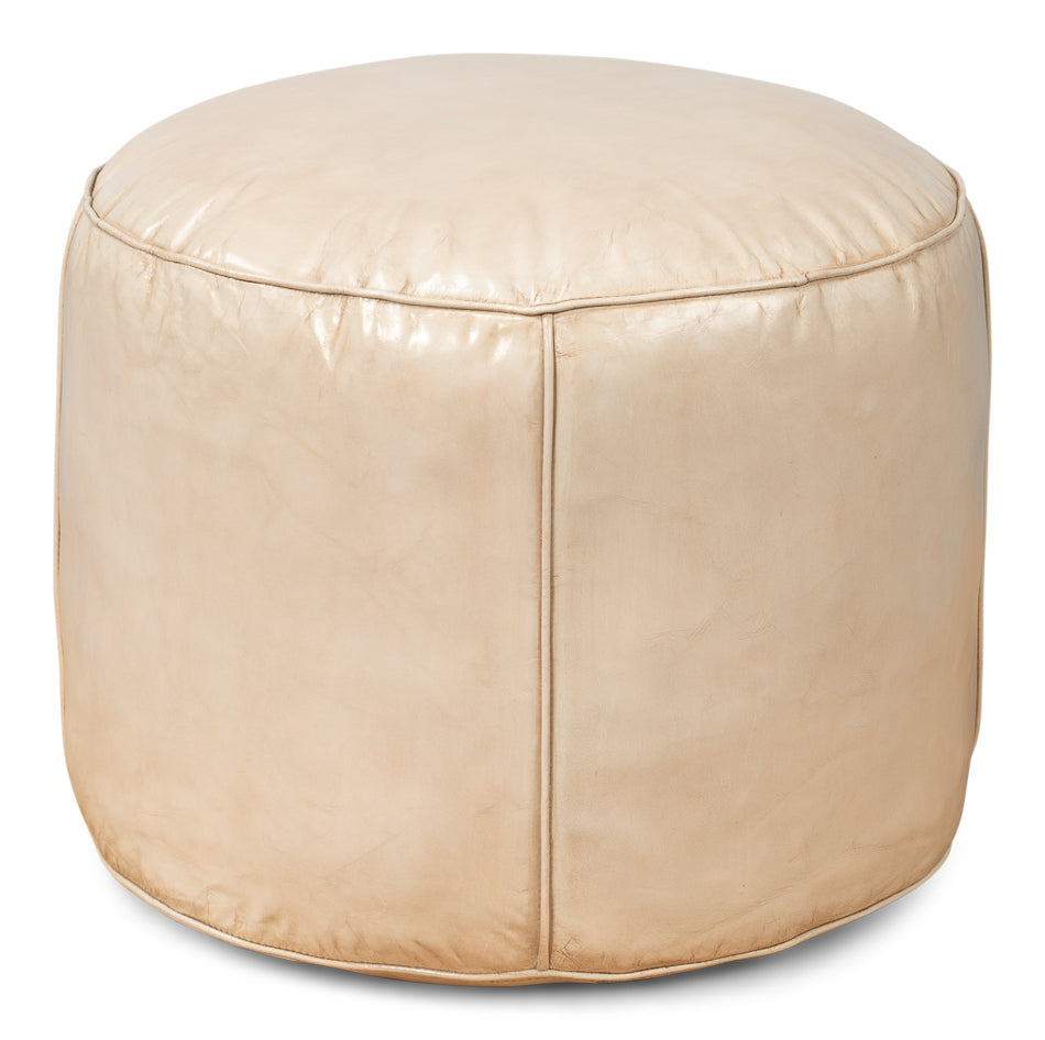 American Home Furniture | Sarreid - Soccerball Stool - Taupe Leather