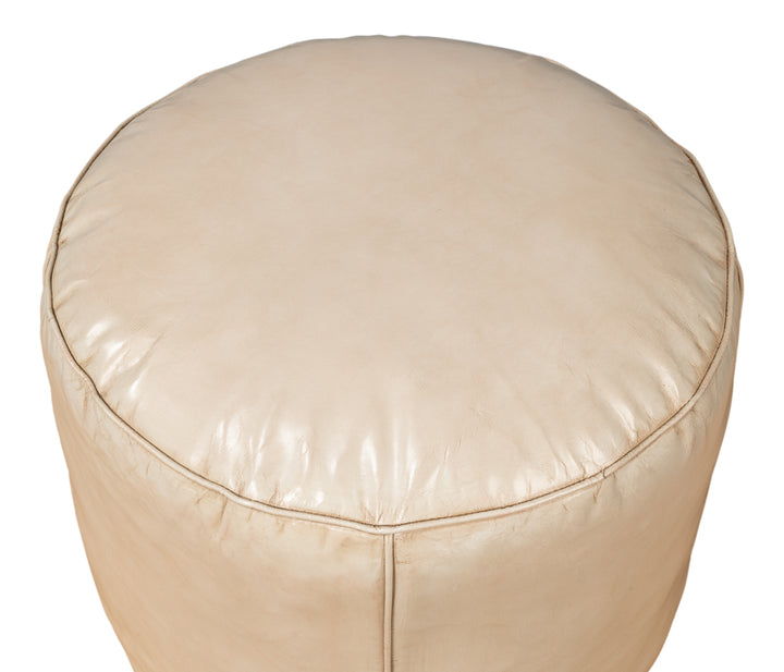 American Home Furniture | Sarreid - Soccerball Stool - Taupe Leather