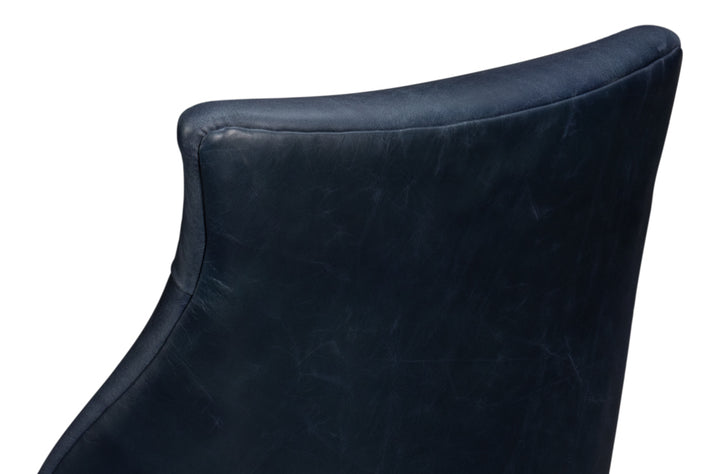 American Home Furniture | Sarreid - Jefferson Distilled Leather Dining Chair