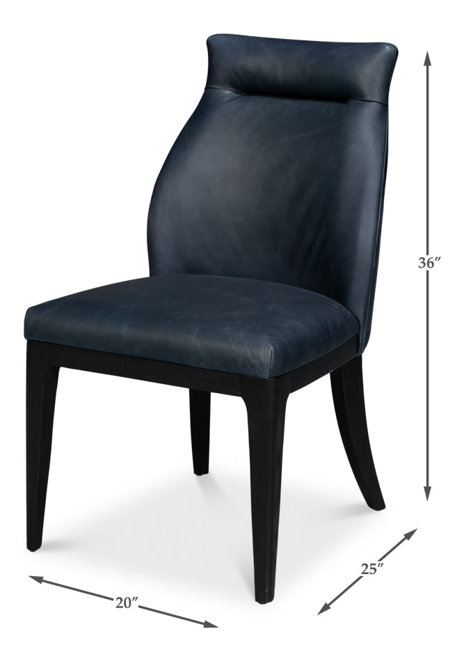 American Home Furniture | Sarreid - Jefferson Distilled Leather Dining Chair