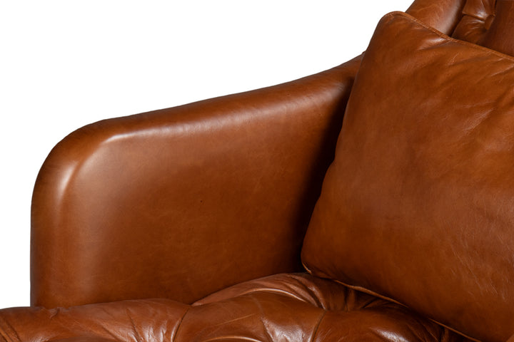 American Home Furniture | Sarreid - Benton Distilled Leather Chair Brown