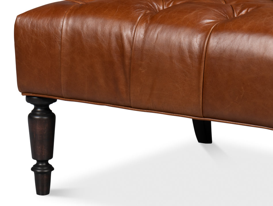 American Home Furniture | Sarreid - Benton Distilled Leather Chair Brown