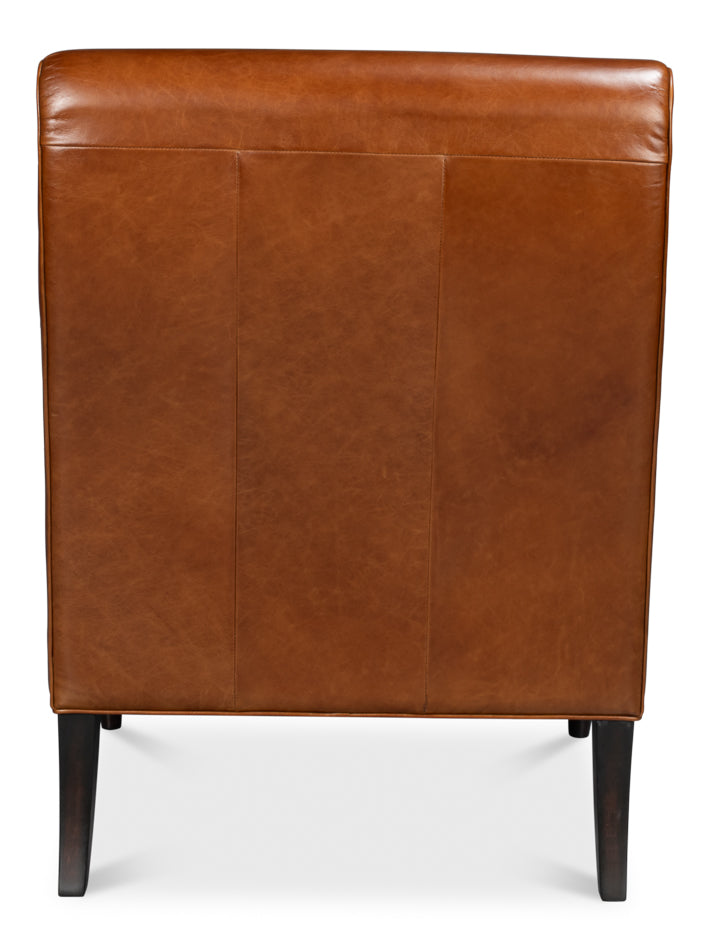 American Home Furniture | Sarreid - Benton Distilled Leather Chair Brown