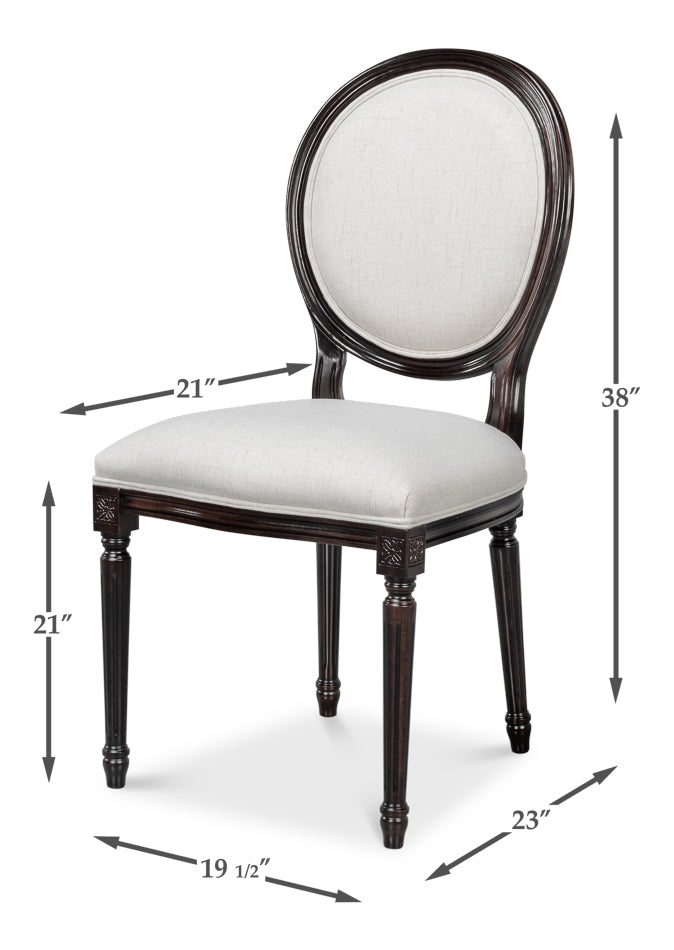 American Home Furniture | Sarreid - Oval Side Chair 1 - Set of 2